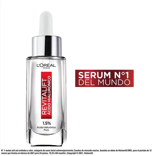 Sérum Rostro Revitalift Ácido Hialurónico L’oréal Paris 30ml