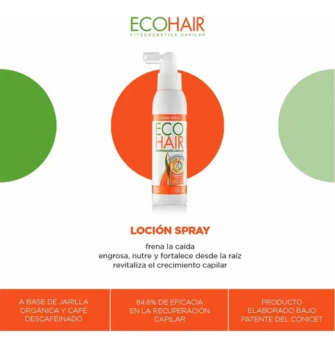 Loción EcoHair Crecimiento Cabello Anticaida 125 Ml