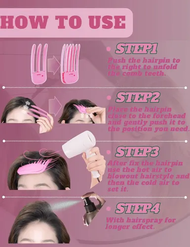 Set De Pinzas For Dar Volumen Al Cabello Flasloth, Peine Pa