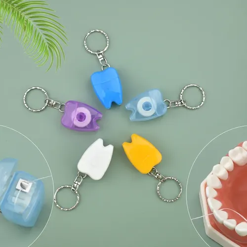 20 Piezas De Llavero Con Forma De Diente Tipo Hilo Dental Pa 1241434971842