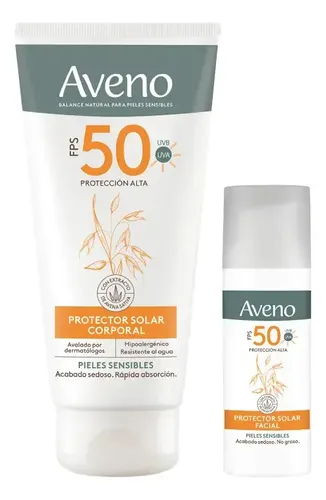 Aveno Combo Proteccion Solar Facial Y Corporal Piel Sensible