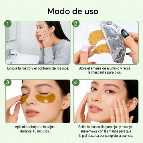 Parches Para Ojos Té Verde Anti Ojeras 30 Pares