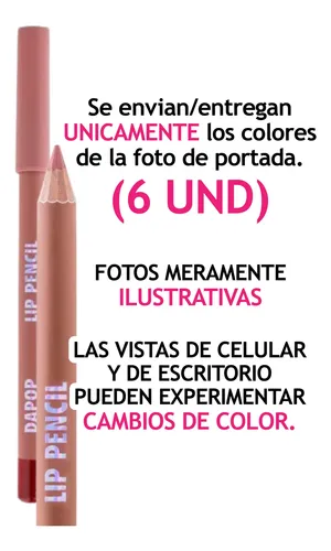 Lapiz Delineador Labios Set Labiales Lipliner Dapop