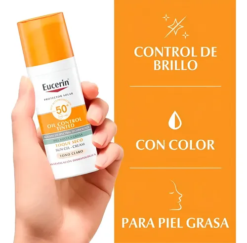 Eucerin Sun Oil Control Tono Claro Toque Seco Fps50+ 50ml