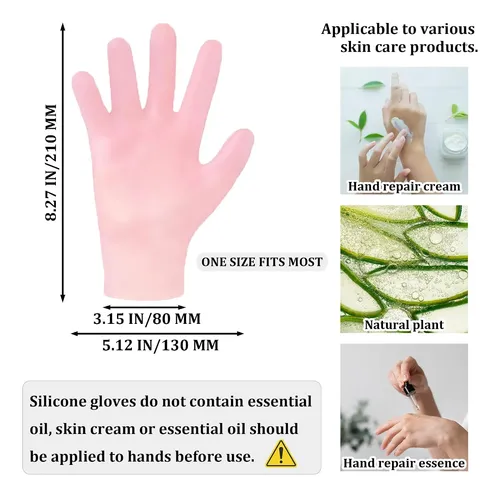 Guantes Hidratantes De Silicona Rosa Impermeables Unisex