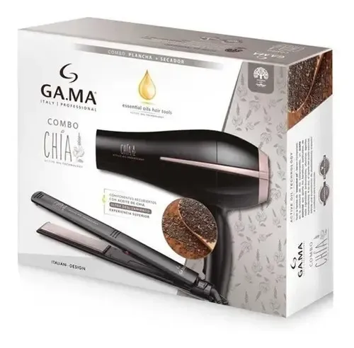 Combo Planchita GaMa Elegance Bora 230°c + Secador Chia Gama 2200w