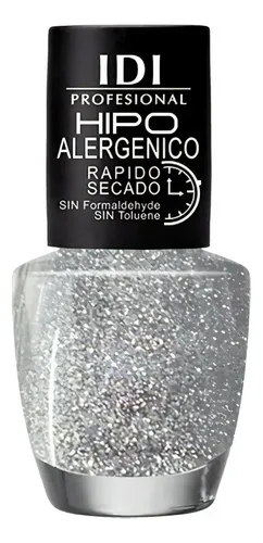 Idi Make Up Esmalte Uñas Hipoalergenico Color 87 glam silver