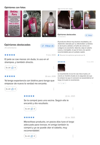Biotina Pura Anticaída Y Crecimiento Capilar 1 Litro