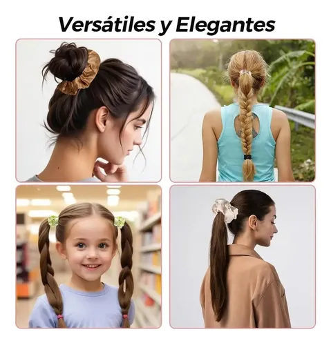 Kit 1209 Hair Accessories: Scrunchies And Rubber Bands.