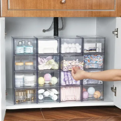 Organizador De Escritorio Y Maquillaje Acrílico Transparente