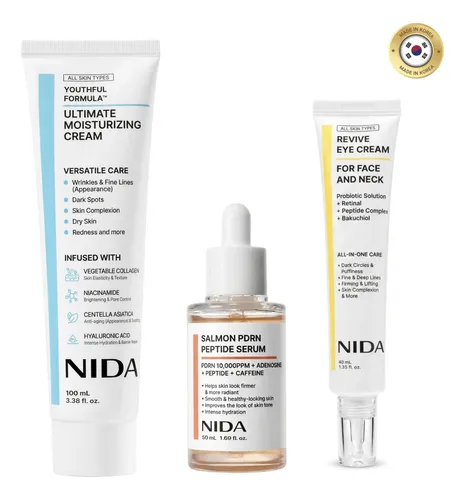 Kit Facial Nida Original Prn+crema Para Ojos+crema, 3 Jp