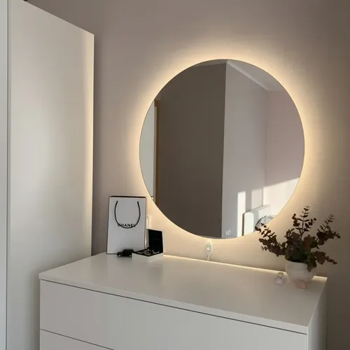Espejo Redondo Con Luz Led Retroiluminado. 90cm