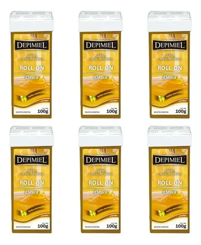 Depimiel Cera Depilatoria Roll On Clasica De Miel 100g X6