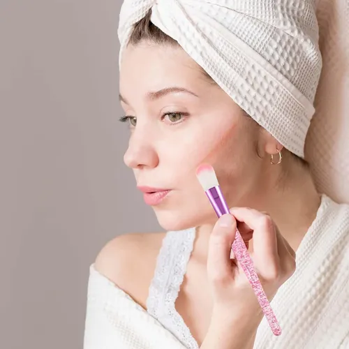 Juego De Brochas De Maquillaje De Cristal Brillante, 10 Unid