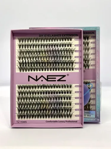 Set Pestañas Postiza Naez 0.07d 12 Filas Extensiones 30p 40p