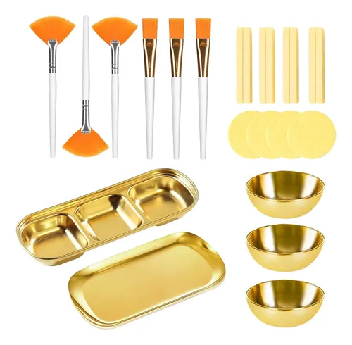 Set De 23 Bowls Para Tratamiento Facial En Acero Inoxidable