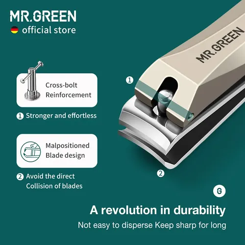 Cortaúñas Mr.green Antisalpicaduras De Acero Inoxidable Para