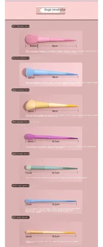 Set De 17 Brochas De Maquillaje De Fibra Artificial