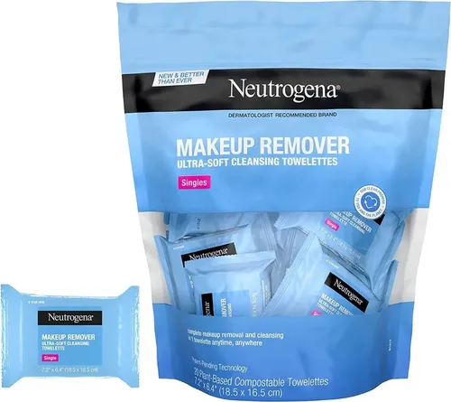 Toallitas Desmaquillantes Individuales Pack Neutrogena 20 unidades