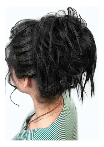 Postizo De Pelo Térmico Sintetico Rodete Mágico C/mechas