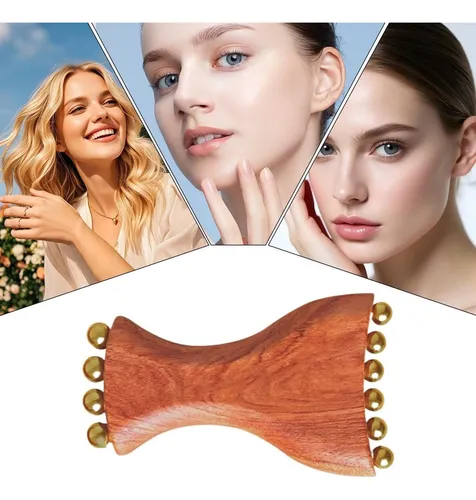 Gua Sha De Madera Para Terapia Facial Y Relajación ~~~