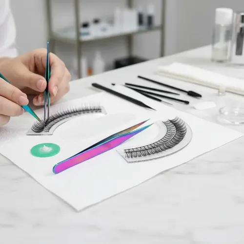 Kit X3 Pinzas Para Extensiones Pestañas Pelo A Pelo Vol Ruso