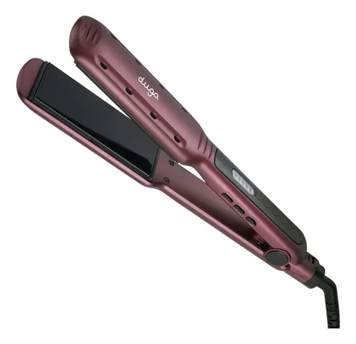 Plancha Duga Sw-207 Profesional Cabello Lacio Anti Frizz Color Rojo Metalic