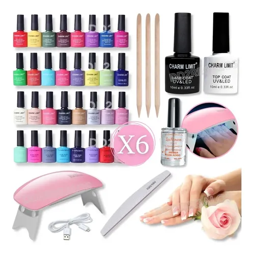 Kit Inicial X14u Esmalte Semipermanente Cabina Led/uv