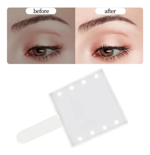Espejo De Maquillaje Con Luz Led Para Mujeres Y Niñas Blanco