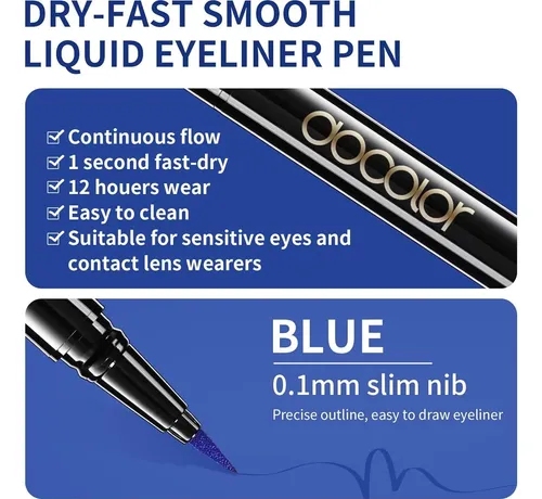 Delineador Impermeable Docolor Azul 1 U