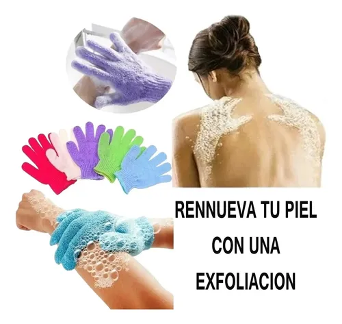 Set X2 Guante Exfoliante Corporal Baño Ducha Spa Piel Suave