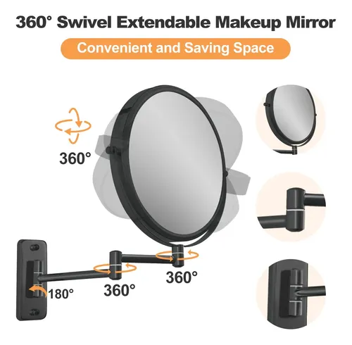Espejo De Maquillaje Con Aumento Montado En Pared Ffowcye 8