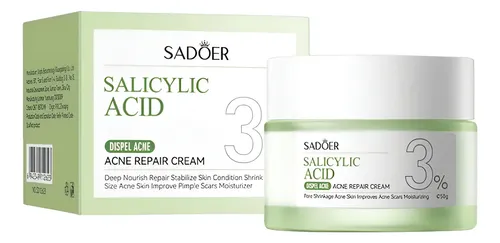 Sadoer Crema Facial Ácido Salicílico Antiacné Piel Grasa Día Noche 50ml