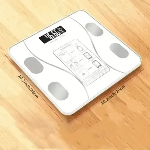 Balanza Inteligente Personal Digital Bluetooth 180kg Color Blanco