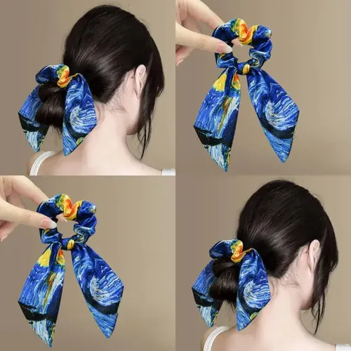 Pz Pack De 5 Ligas Para Cabello Elástica Con Moño Elegante