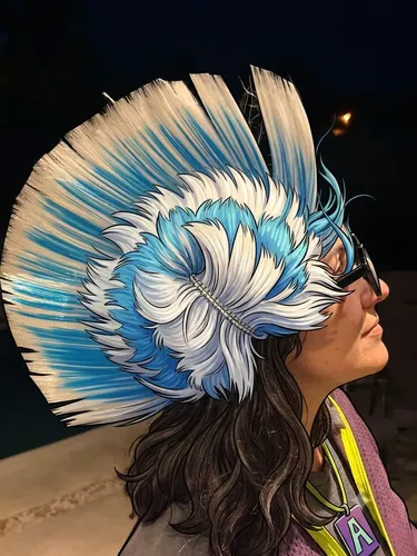 Peluca Del Mundial Adaptable Celeste Y Blana Argentina