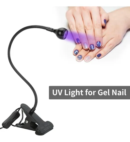 Lámpara Led Uv Portátil Con Clip Para Uñas Y Reparaciones