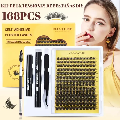 [jjm] Kit Pestañas Cmayome Mink Sintético D 168 Unidades