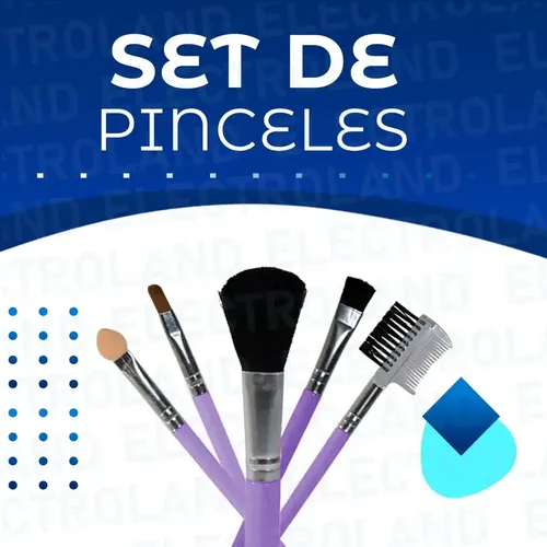 Set 5 Brochas Pinceles Maquillaje Viaje Make Up Profesional