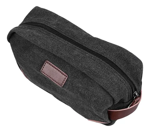 Elegante Bolsa De Maquillaje Para Cosméticos, Negra, De Gran