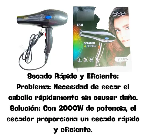 Secador De Pelo Profesional 2000w – Resultados Perfectos