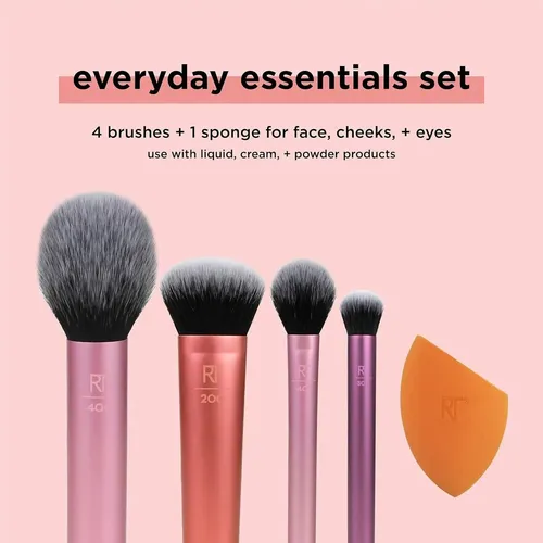 Set De Brochas De Maquillaje Esenciales , 4 Piezas-