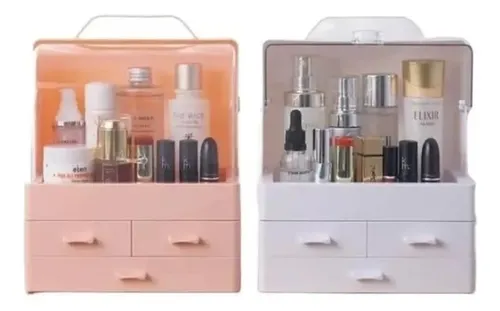Caja De Almacenamiento De Cosméticos Tapa Transparente