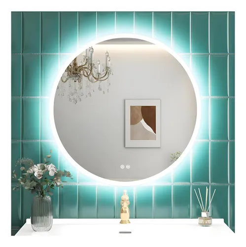 Espejo De Baño Led S’bagno 60cm Redondo Anti-vaho