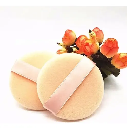 Set X 12 Esponjas Maquillaje Aplicador Polvo Facial C Cinta