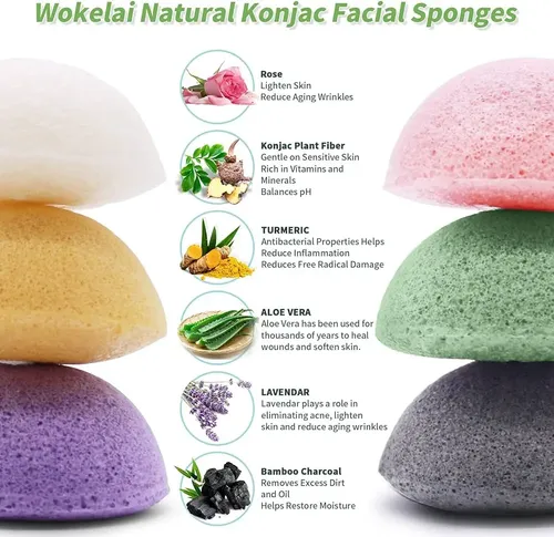 Esponja Konjac Natural Hemisferica Fibra Vegetal