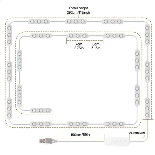 Luces Led Para Espejo De Maquillaje, Tocador, 20 Cm