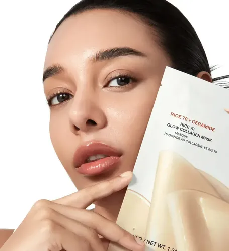 Mascarilla Facial Colágeno Y Ceramidas Arroz 70% Glow 38 Ml
