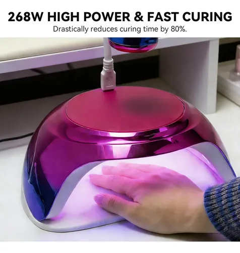 Lámpara Uv Led 268w Para Uñas Con Sensor Y 4 Temporizadore