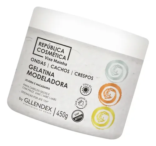 Gllendex Vixe Mainha Gelatina Modeladora Para Rulos 450gr